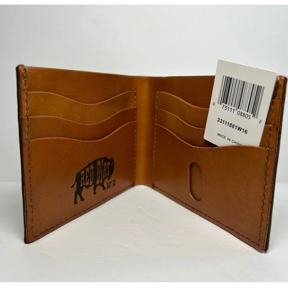 Red Dirt Hat Co. Bi-Fold Wallet Southwestern‎ Brown Leather Mens Brand New Aztec